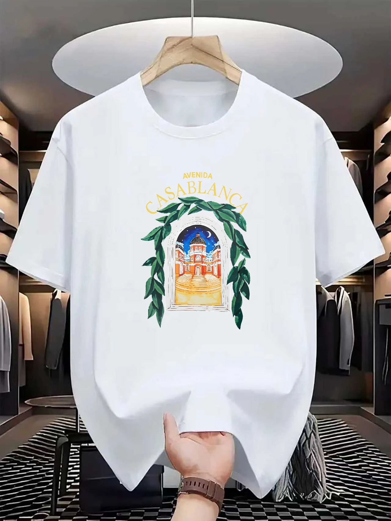 Street Fashion Theme - 최신 슬림핏 통기성 남성용 프린트 티셔츠는