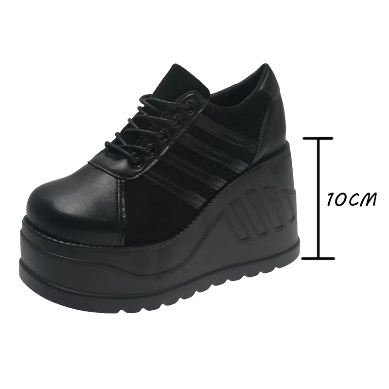 Street Fashion Goth - 빅 사이즈 35-43 블랙 디자인 여성