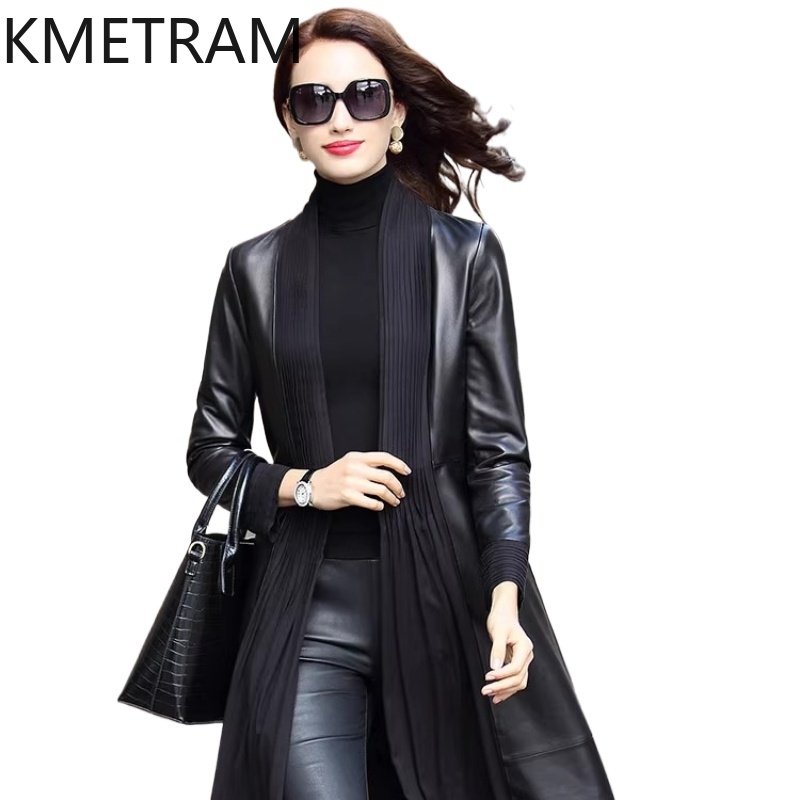 Street Fashion Fall 2025 - KMETRAM 100% 천연 양가죽 여성 가죽