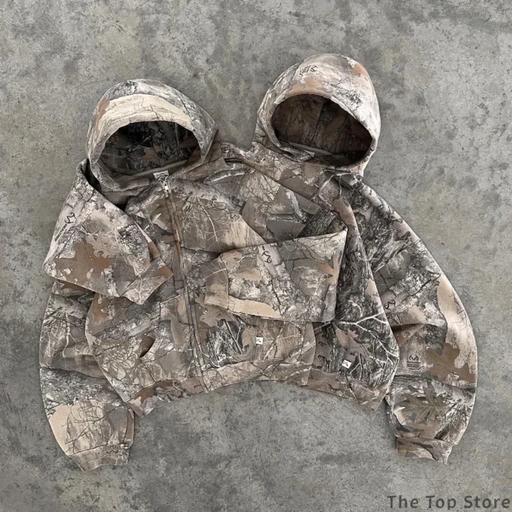 Street Fashion Goth - 남녀공용 와일드 월드 리프 스트리트웨어, 위장