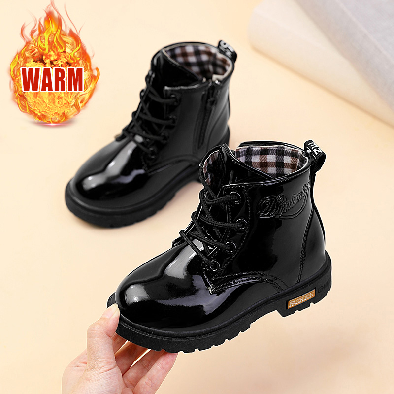 Street Fashion Boy - 2025 새로운 겨울 어린이 신발 PU