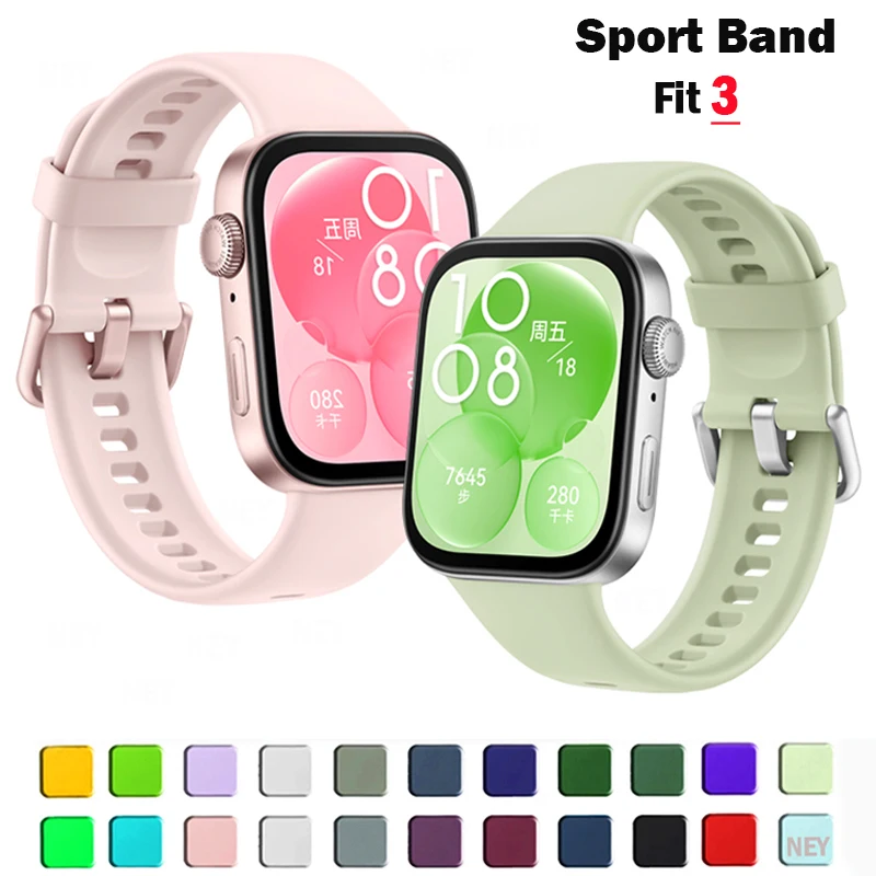 Street Fashion Websites - Huawei watch fit 3 스트랩 스포츠