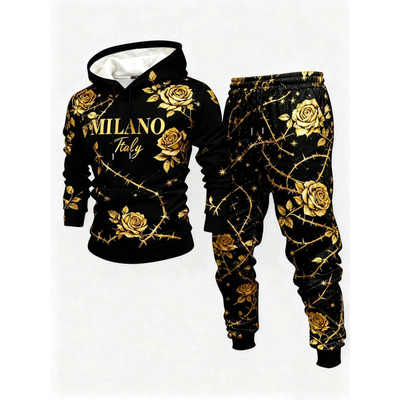 Street Fashion Of Milan - 남성용 후드 디자인은 이탈리아 밀라노의 캐주얼