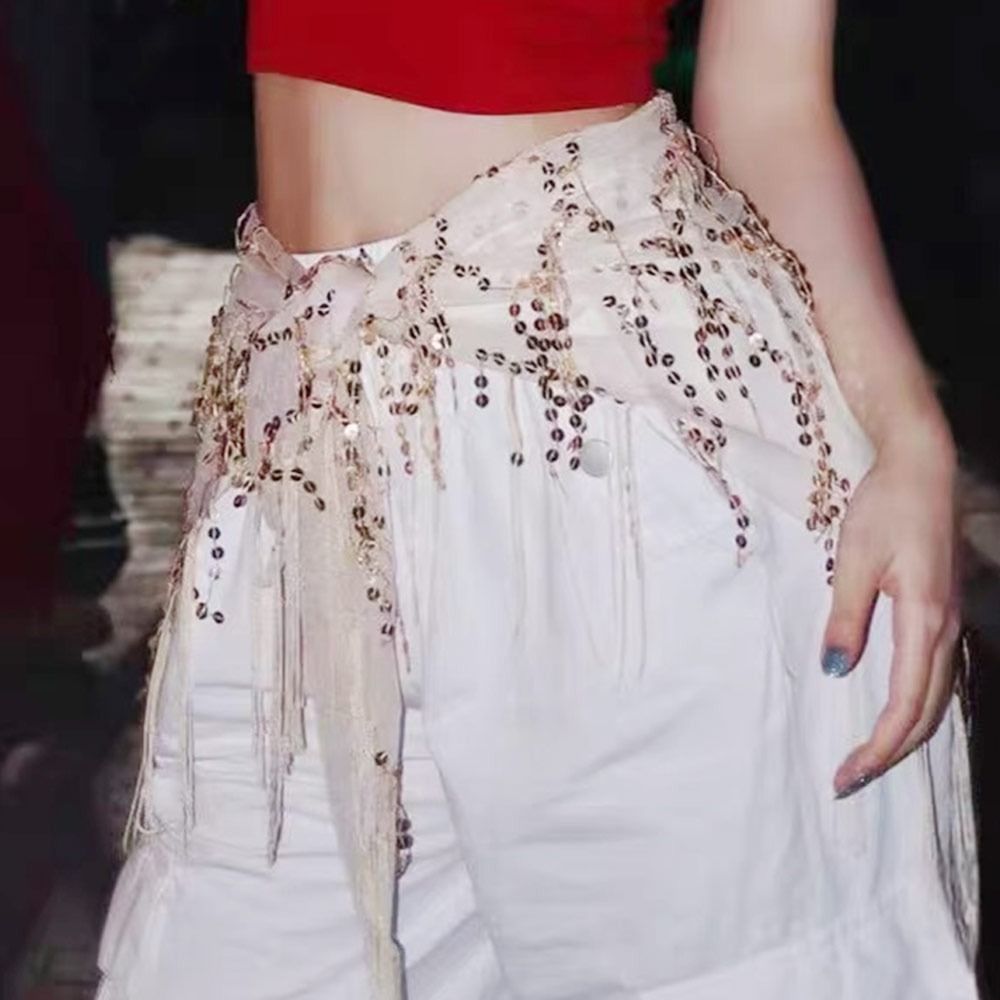 패션 스팽글 벨리댄스 벨트 재즈댄스 스트리트댄스 댄서  - Street Fashion India 리뷰 및 가격