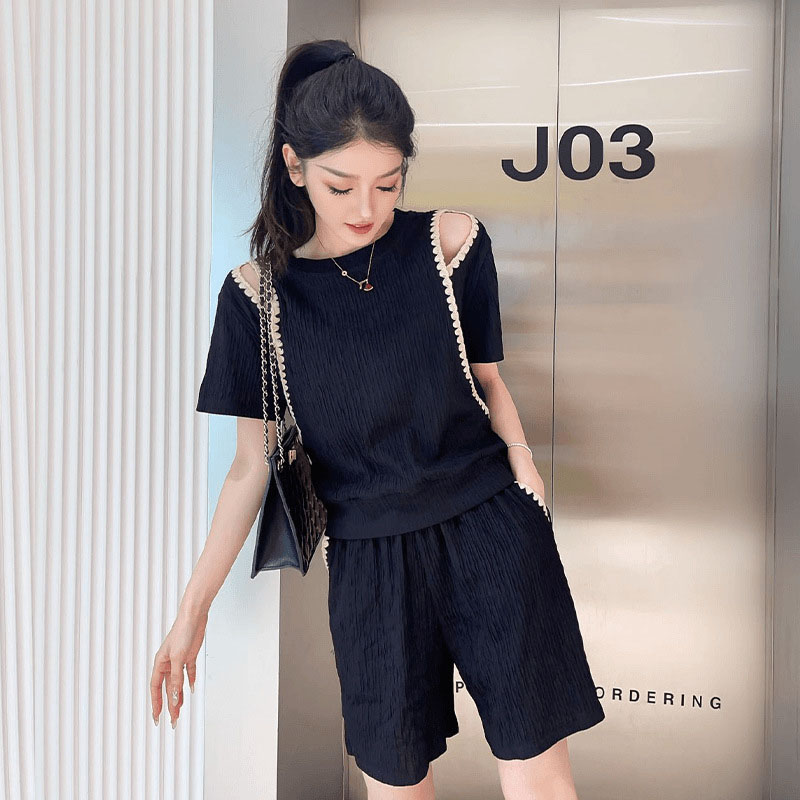 한국어 패션 오프 숄더 티셔츠 투피스 세트 여성 모든  - Street Fashion In Korea 리뷰 및 가격