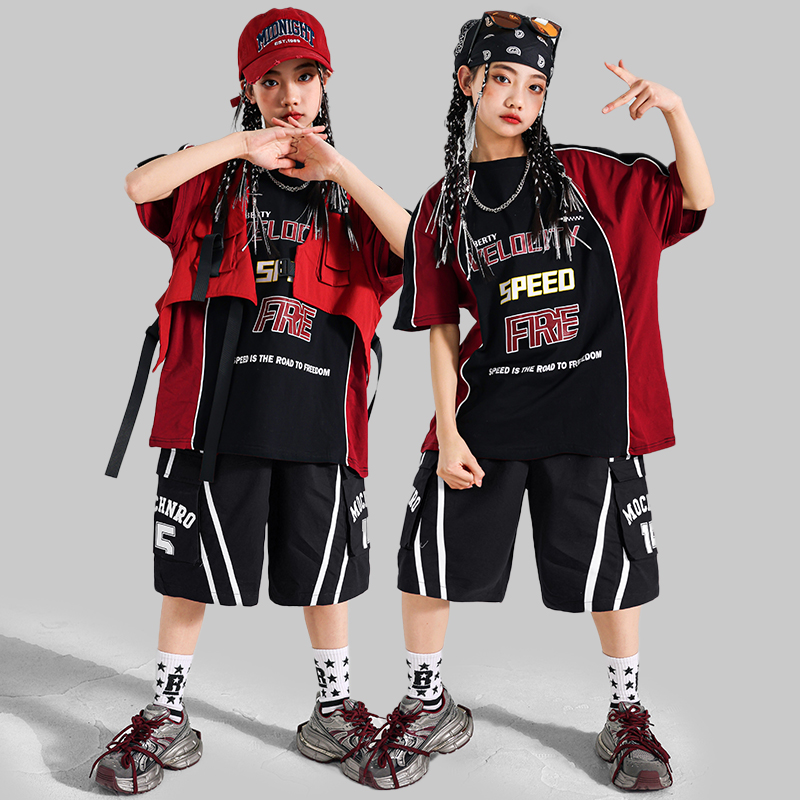 십대 패션 힙합 재즈 댄스 의상 티셔츠 반바지 의류 세 - Street Fashion Girls 리뷰 및 가격