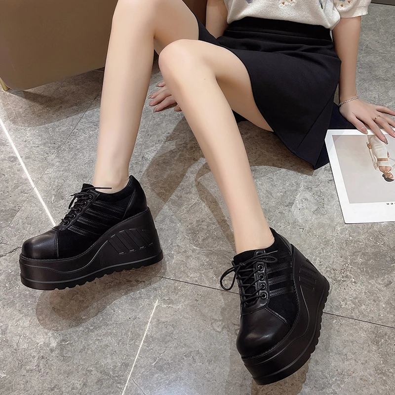 빅 사이즈 35-43 블랙 디자인 여성 고스 플랫폼 패 - Street Fashion Goth 리뷰 및 가격