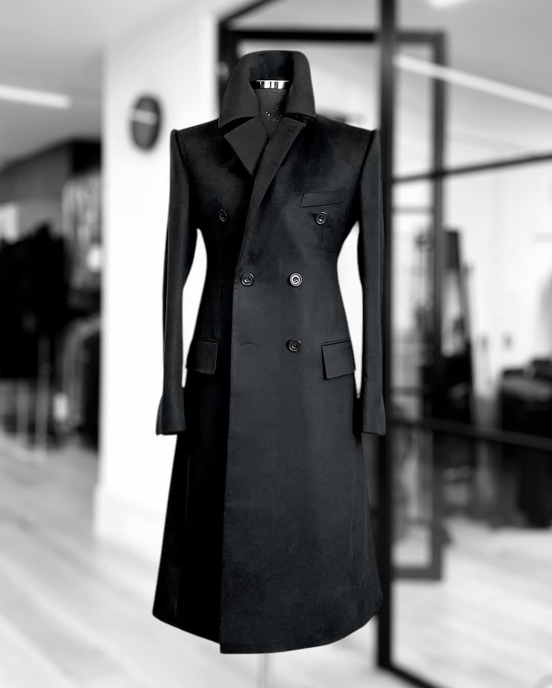 패션 모직 혼합 코트 남자 블랙 오버 자켓 오버 코트  - Street Fashion Shanghai 리뷰 및 가격