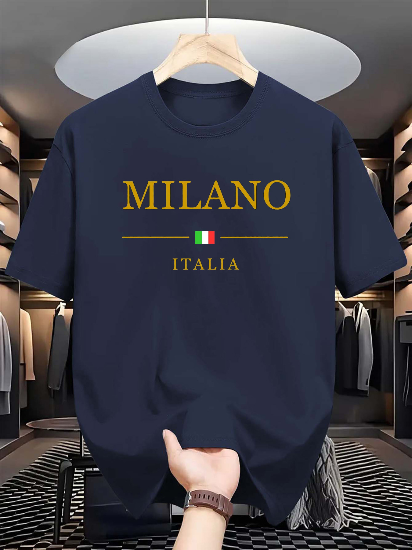 이탈리아 밀라노 프린트 남성 여성 순면 티셔츠 스트리트 - Street Fashion Of Milan 리뷰 및 가격
