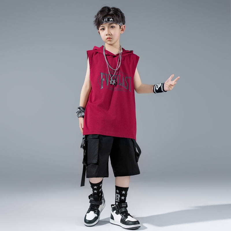 소년을위한 스트리트 댄스 공연 정장 힙합 특대 탑 블랙 - Street Fashion Boy 리뷰 및 가격