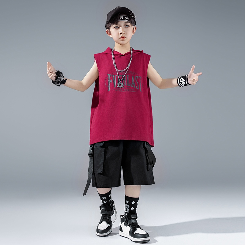 소년을위한 스트리트 댄스 공연 정장 힙합 특대 탑 블랙 - Street Fashion Boy 리뷰 및 가격