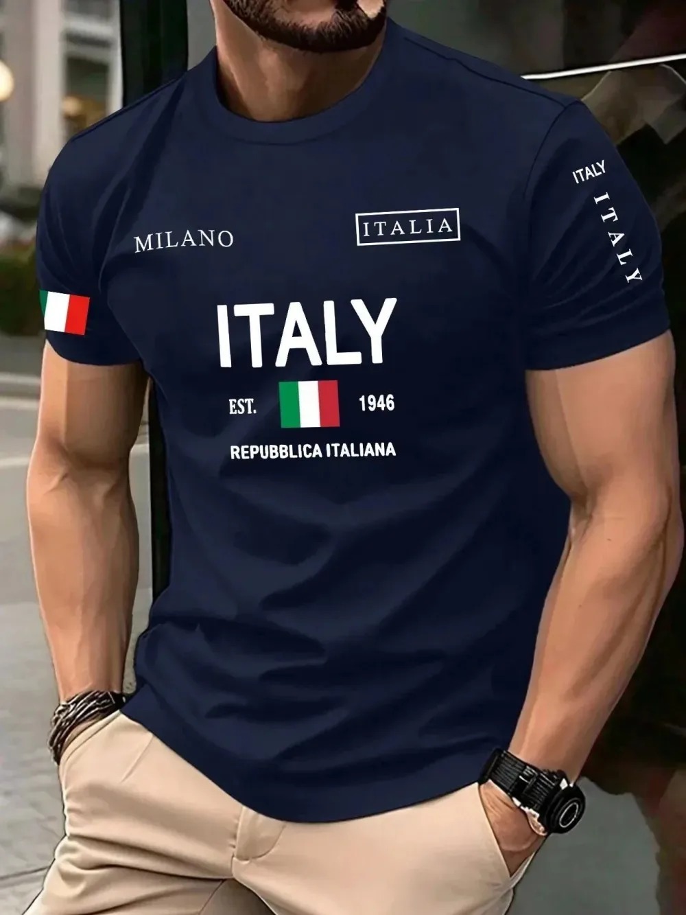 3D 프린트 유럽 아메리칸 패션 트렌드 밀라노 레터 브 - Street Fashion Of Milan 리뷰 및 가격