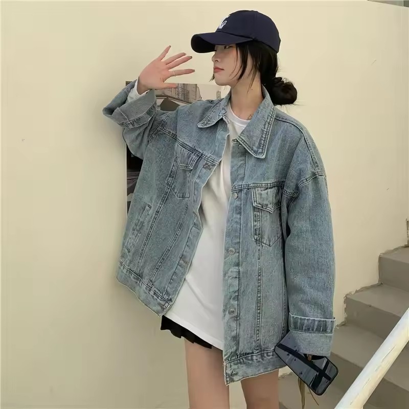 2025 새로운 패션 데님 재킷 여성 한국어 느슨한 캐 - Street Fashion In Korea 리뷰 및 가격