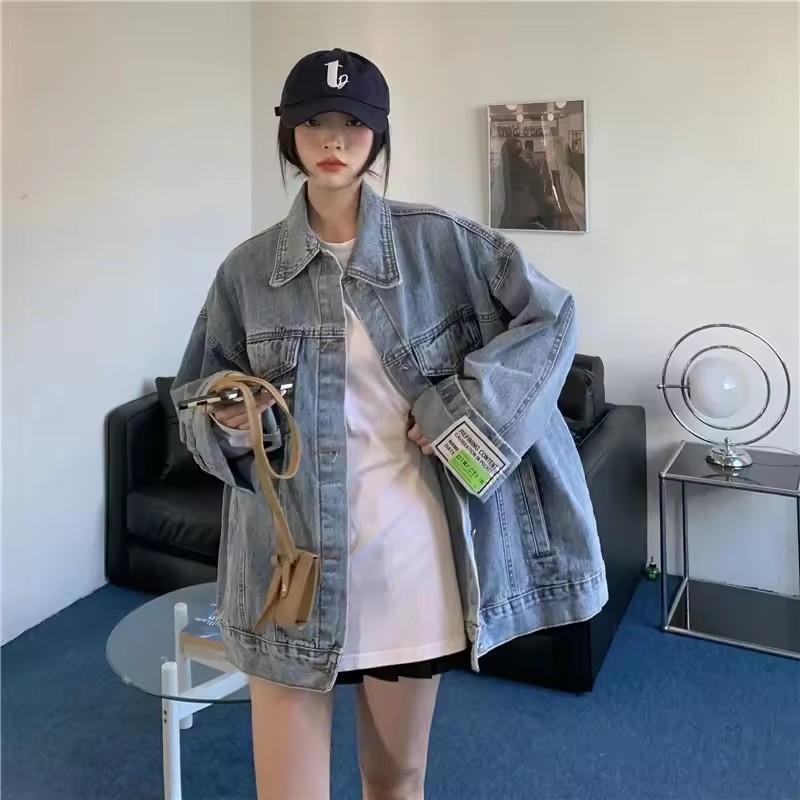 2025 새로운 패션 데님 재킷 여성 한국어 느슨한 캐 - Street Fashion In Korea 리뷰 및 가격