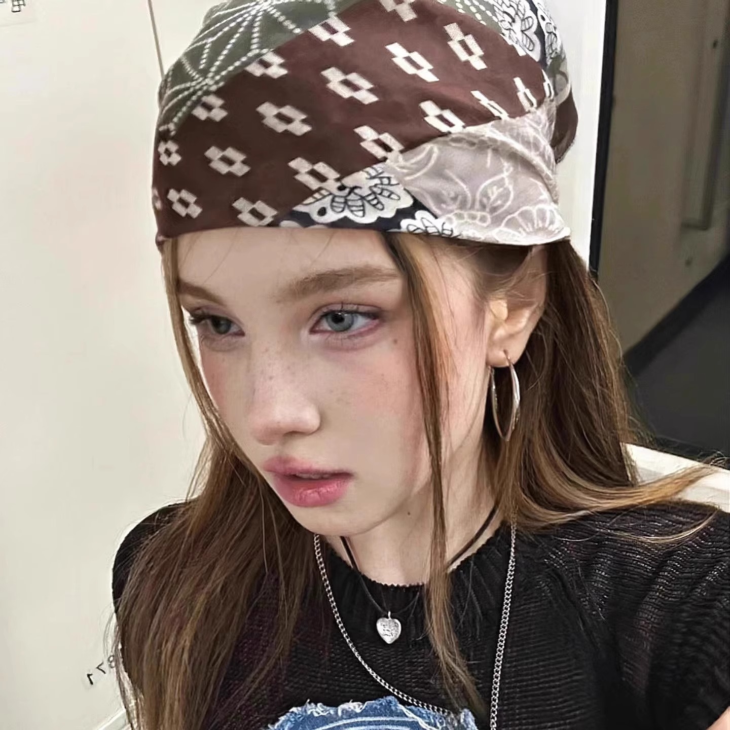 레트로 아메리칸 스타일 헤드스카프 헤어밴드 장식 트렌디 - Street Fashion Girls 리뷰 및 가격