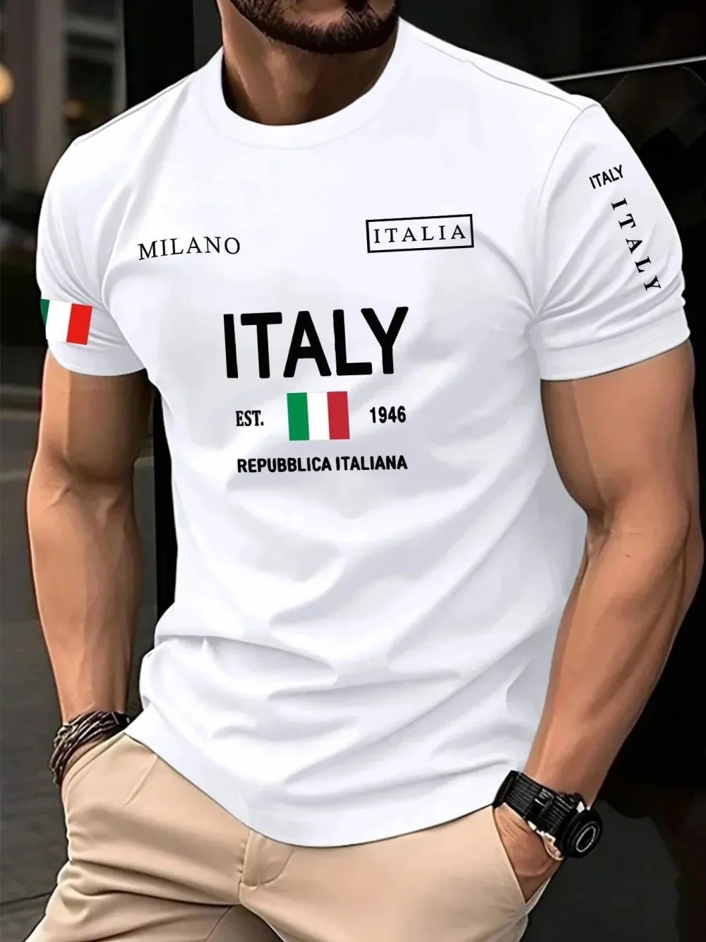 유럽 ​​미국 패션 트렌드 밀라노 레터 3D 프린트 브 - Street Fashion Of Milan 리뷰 및 가격