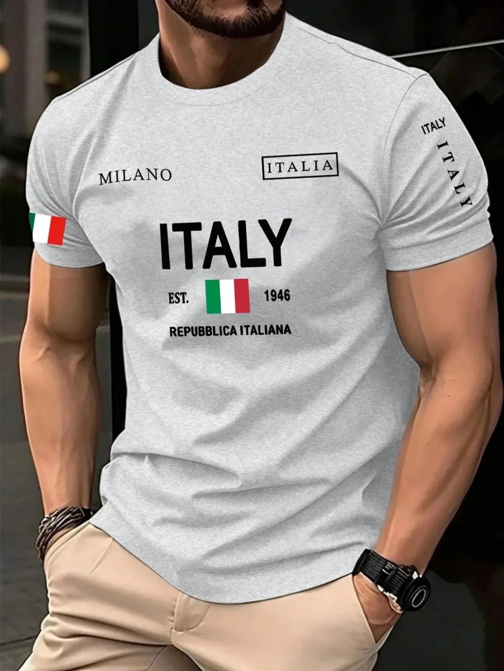 유럽 ​​미국 패션 트렌드 밀라노 레터 3D 프린트 브 - Street Fashion Of Milan 리뷰 및 가격