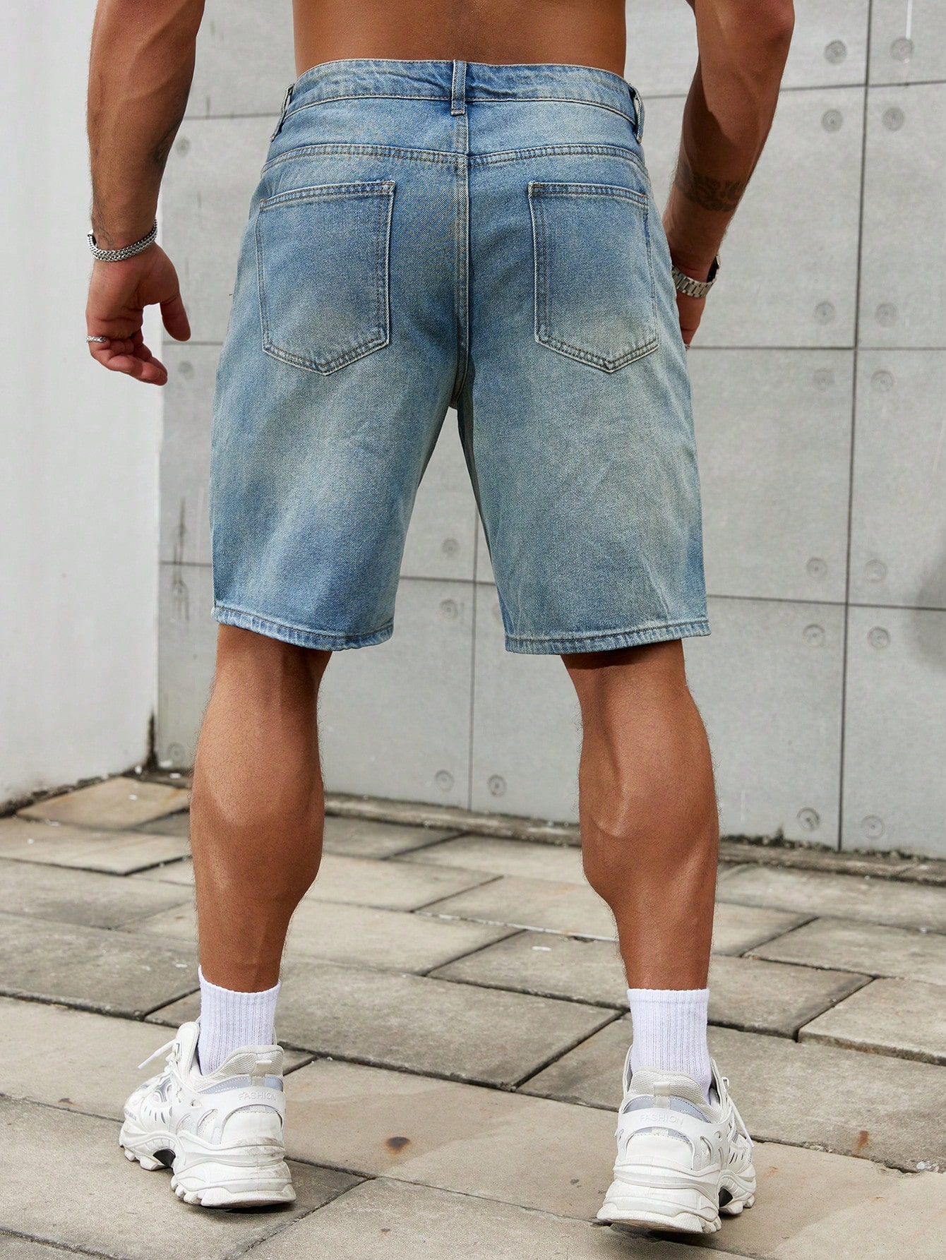 남성용 찢어진 짧은 청바지 브랜드 의류, 버뮤다 여름  - Street Fashion Jeans 리뷰 및 가격