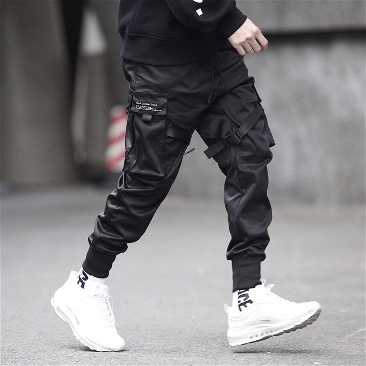 블랙 힙합 카고 바지 여름 다목적 패션 브랜드 바지 패 - Street Fashion In Korea 리뷰 및 가격