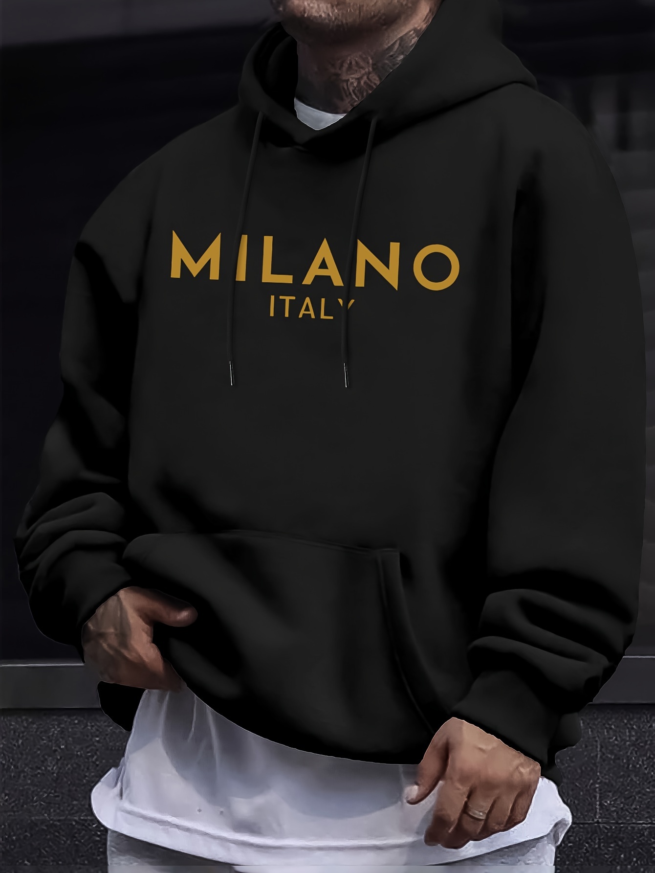 밀란 레터 남녀 공용 후드티 풀오버 야외 스트리트 캐주 - Street Fashion Of Milan 리뷰 및 가격