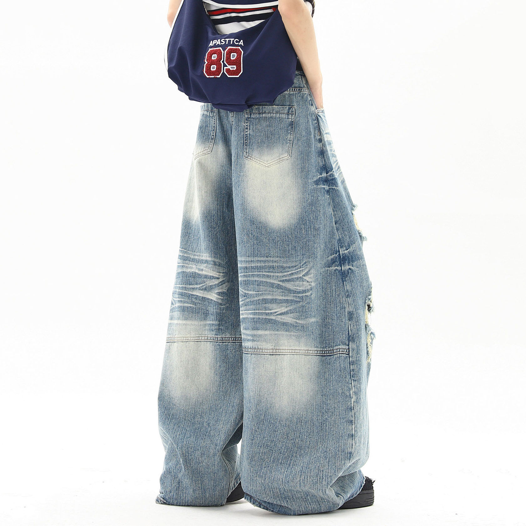 미국 스트릿 스타일 여름 데미지 진 캐주얼 패션 레트로 - Street Fashion Jeans 리뷰 및 가격