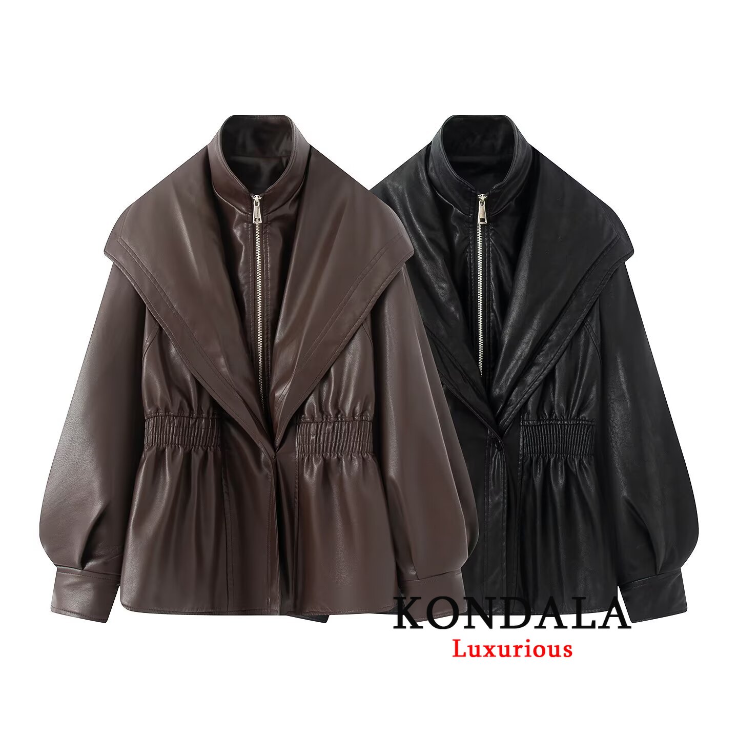 콘달라 시크 쿨 2025 스트리트웨어 여성 지퍼 PU  - Street Fashion Fall 2025 리뷰 및 가격