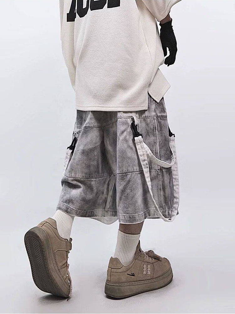 레트로 힙합 남성용 찢어진 청바지 여름 아메리칸 캐주얼 - Street Fashion Style Male 리뷰 및 가격