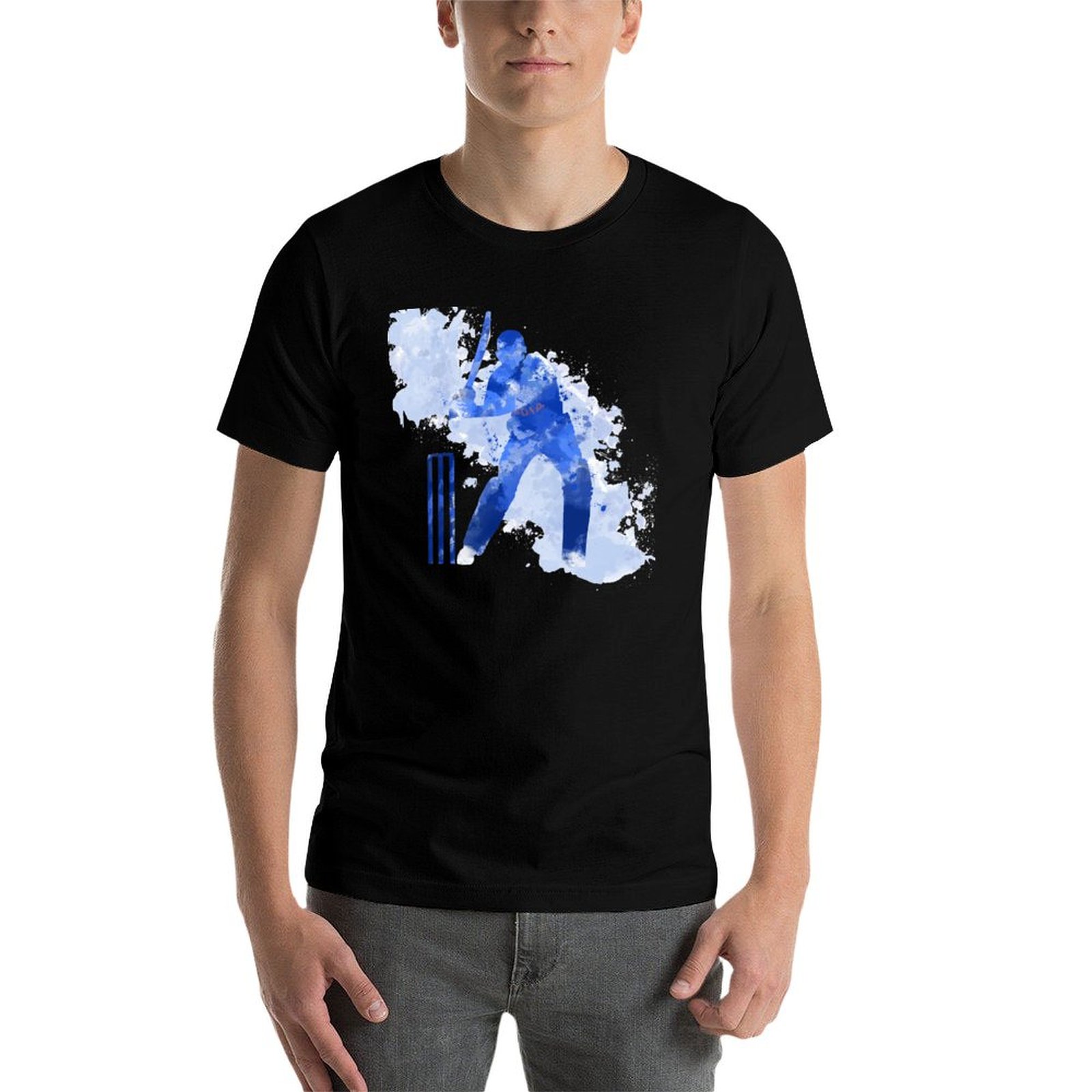 INDIA CRICKET - BATSMAN 수채화 스플 - Street Fashion India 리뷰 및 가격