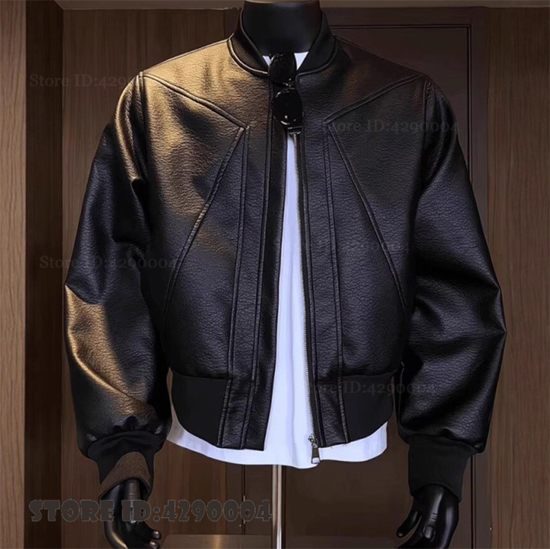 가을 남성 자켓 코트 아메리칸 스타일 레트로 크랙 가죽 - Street Fashion Style Male 리뷰 및 가격