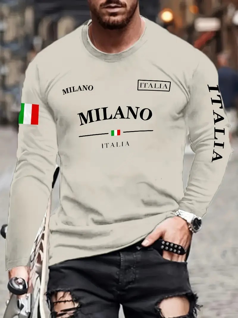 2026 봄/여름 남성용 긴팔 티셔츠 스트리트 패션 미 - Street Fashion Of Milan 리뷰 및 가격